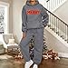 Christmas Sweatsuit for Women Fashion Hoodies & Sweatshirts 2 Piece Jogger Sets Athletic Tracksuit Comfy Lounge Sets Dark Grey