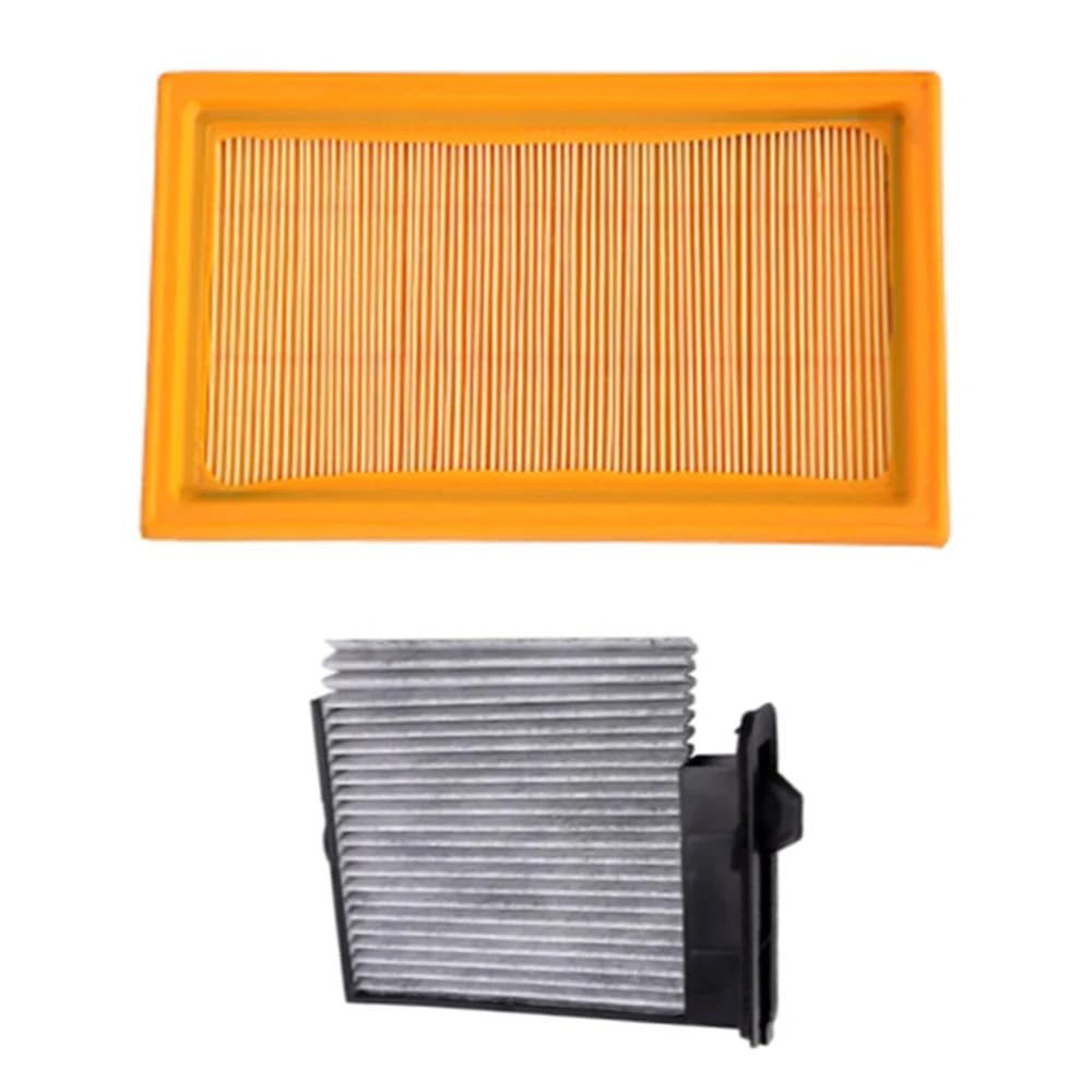 Filtr Powietrza Kabinowego dla Nissan Tiida 2008, 24,2x18,4x3,5cm 2 szt. Filtr powietrza samochodowego Filtr kabinowy 16546-ED500/27891-ED50A-A129
