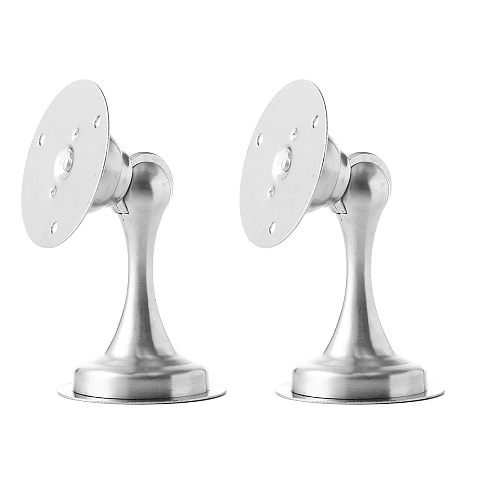 Magnetic Door Stop, 2PCS Magnetic Door Stopper, Stainless Steel Heavy Duty Magnetic Door Holder, Sticking Outdoor Floor Door Stop, Strong Magnet Door Stoppers for Walls and Floor (Silver)