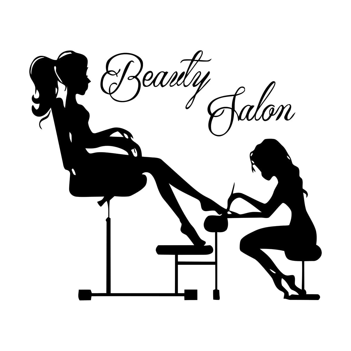 Pedicure Wall Decals Nails Studio Decoration Fashion Girl Nails Manicure Wall Art Sticker Remoavble Interior Design Art Small - 36x42cm โ image 1