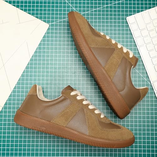 Fashion Sneakers Women, Genuine Leather Casual Lace Up Retro OG Sneakers, Comfortable Tennis Running Trainer Shoes with Comfortable Soles (Black,8)3