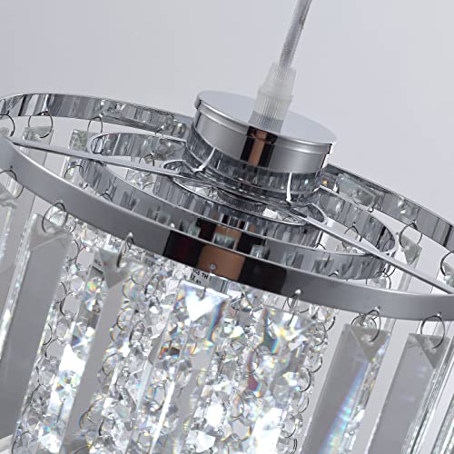 Lámparas colgantes de cristal modernas con acabado en oro pulido de lujo para techo 6