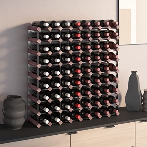Soporte para 72 botellas SKM madera pino marrón miniatura 1