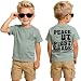 SOFEON Last Day of School Shirt Kids Boys Peace Out 1st 2nd 3rd Grade T-Shirt Cute Student Graduation Gift Summer Tees Tops（Dusty Green,7Y(1st Grade)