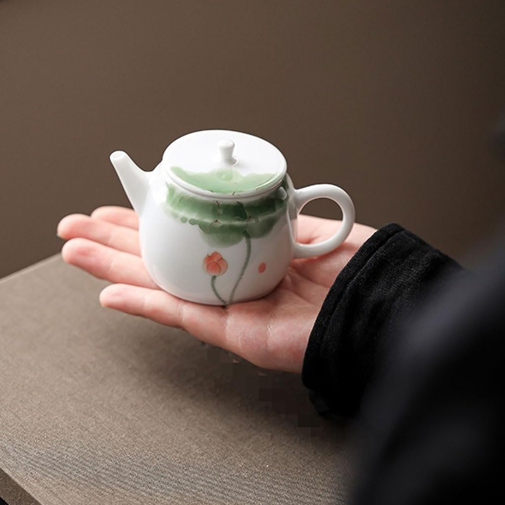 Czajniczek Kreatywny, ręcznie malowany czajniczek Lotus Mały czajniczek Ceramiczny zaparzacz do herbaty Domowy zestaw do herbaty Pojedynczy dzbanek Czarna herbata Kung Fu czajniczek Czajniczek