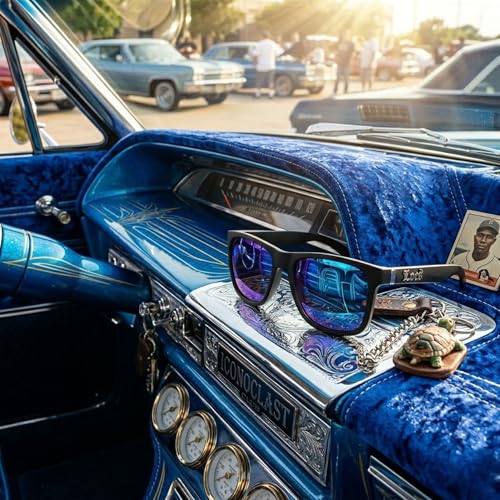 Image of Locs Men's Gangster Oversized Rectangular Horn Rim Sunglasses - 91055 & 91295 Series