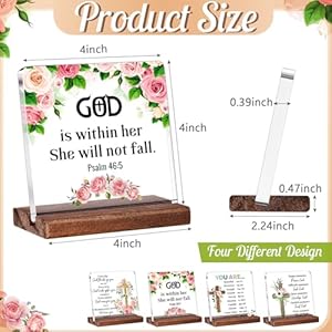 12 Pcs Christian Gifts Bulk for Women Inspirational Religious Gifts Bible Verses Decor for Women Friend Birthday Christmas Office Desk Decorative Sign Acrylic Sign with Wooden Stand 12 Pcs Christian Gifts Bulk for Women Inspirational Religious Gifts Bible Verses Decor for Women Friend Birthday Christmas Office Desk Decorative Sign Acrylic Sign with Wooden Stand