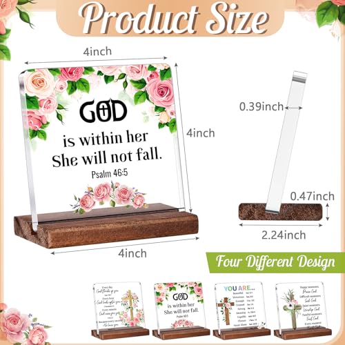 12-Pcs-Christian-Gifts-Bulk-for-Women-Inspirational-Religious-Gifts-Bible-Verses-Decor-for-Women-Friend-Birthday-Christmas-Office-Desk-Decorative-Sign-Acrylic-Sign-with-Wooden-Stand 12 Pcs Christian Gifts Bulk for Women Inspirational Religious Gifts Bible Verses Decor for Women Friend Birthday Christmas Office Desk Decorative Sign Acrylic Sign with Wooden Stand