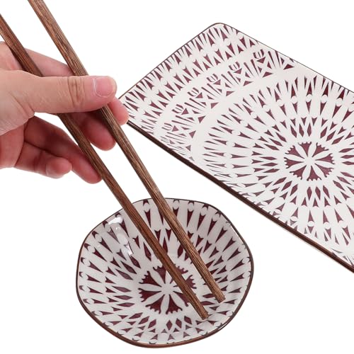 Juego de platos japoneses de cerámica para sushi miniatura 4