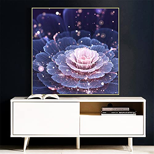 Tableau fleur noir doré KEBIA une peinture sur toile de qualité