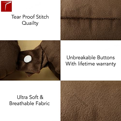 Image of Trajectory Supercomfy Brown Neck Pillow Rest Cushion for Travel in Flight car Train Airplane with 2 Years Warranty for Men and Women(Pack of 2)