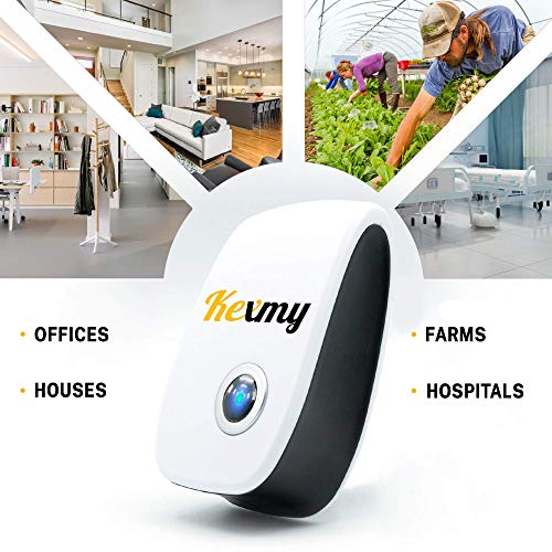 KEXMY Ultrasonic Pest Repellent - Ultrasound Pest Control for Mosquitoes, Mice, Cockroaches, Rats, Bugs, Spiders, and Ants - Non-Toxic and Humane Insect Repellent (6 Packs)