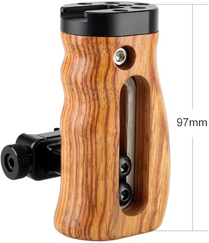 Miniatura 6 de NICEYRIG Mango de madera de liberación rápida NATO, agarre lateral universal con agujeros de montaje, zapata fría - 268