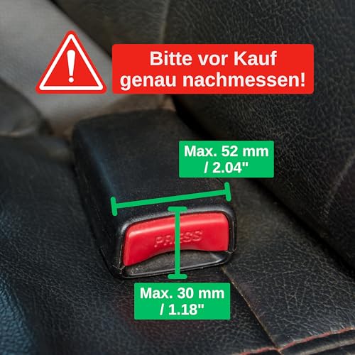 Auto Gurtschloss Halterung, 2 Stück, in Rot, Sicherheitsgurt Halter für einfaches Anschnallen, Gurthalterung für Kinder bis Senioren, Anschnallhilfe Autogurt, Gurtschlosshalter Abschnallschutz