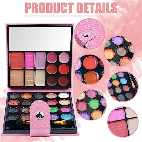 PhantomSky 32 Colours Eyeshadow Palette, Eye Shadow Pallets for Women Shimmer Makeup Palette with Lipgloss, Blusher, Highlighterand Concealer, Highly Pigmented, Matte and Shimmer Finishes