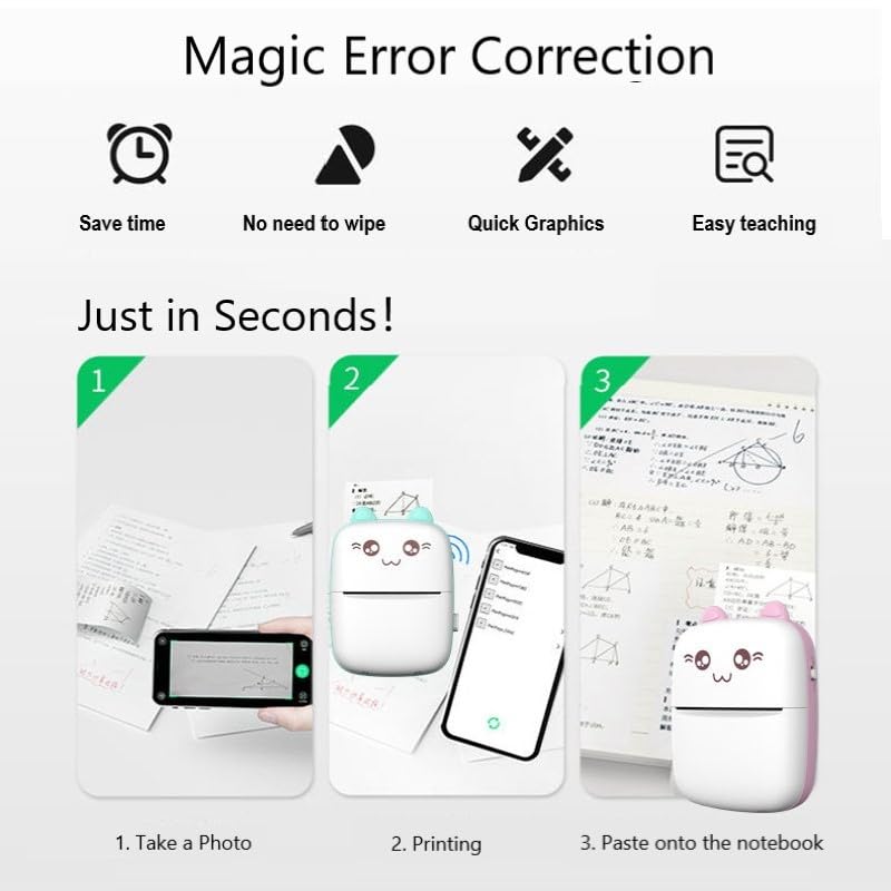 Image of Inkless Bluetooth Wireless Label Maker Machine Printer Printing (B50 Printer)