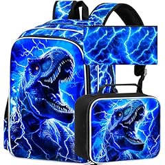 Cool Uv Priting Lightning Dinosaur Backpack