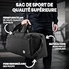 Sac de Sport Homme/Femme + Fonction à Dos, Compartiment Chaussures, Trousse Toilette | 40/60L Cabas de Fitness Voyage Bain Bagage Gym Football Basket-Ball Tennis Yoga Gym Boxe Entraînement Bag #5