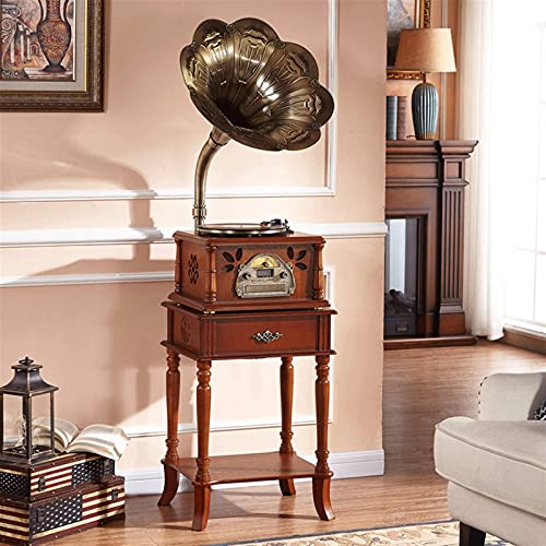Tourne-Disque rétro Tourne-Disque Tout en Un phonographe Vintage Gramophone nostalgique avec klaxon en cuivre, contrôle… - Les Beatles, Paul McCartney, John Lennon, RIngo Starr, George Harrison Tourne-Disque rétro Tourne-Disque Tout en Un phonographe Vintage Gramophone nostalgique avec klaxon en cuivre, contrôle… – Image 5