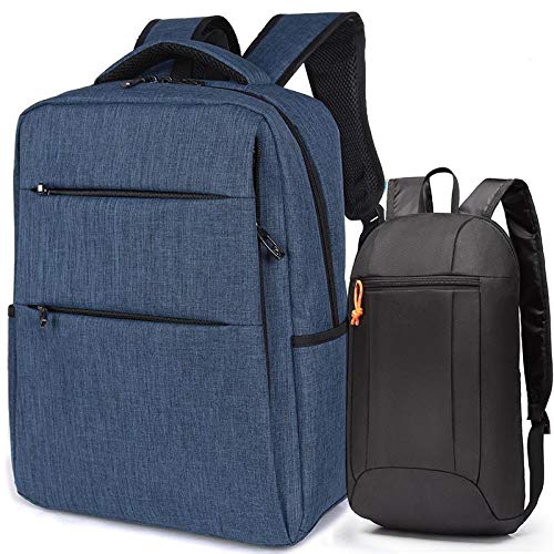 Zaino da lavoro Borsa a tracolla da uomo da viaggio di moda coreana da scuola per ragazze libero per laptop di moda semplice blu zaffiro con zaino nero