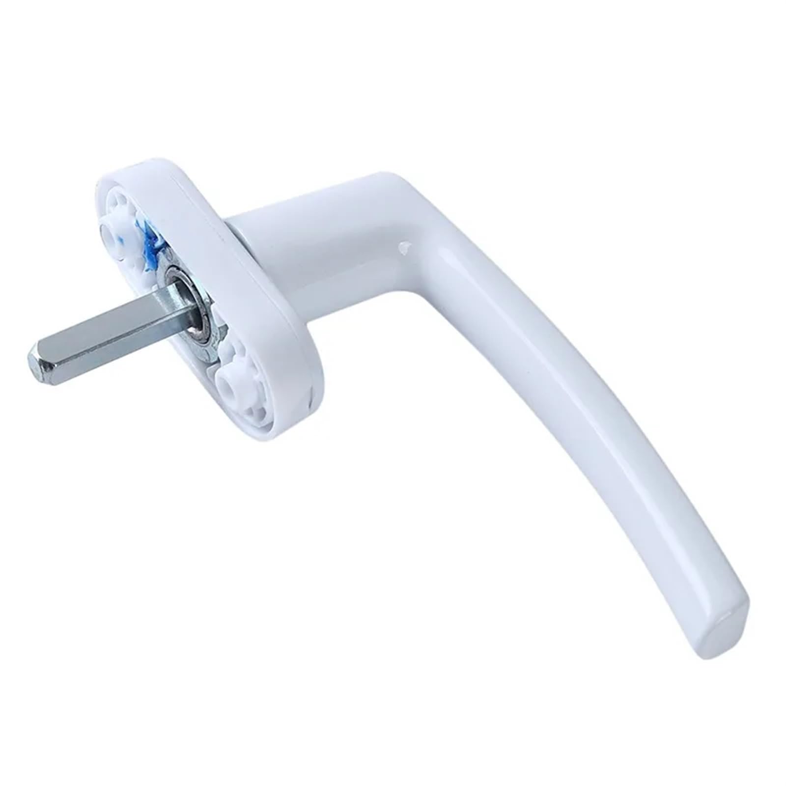 Maniglia universale per porte e finestre in lega di alluminio con chiusura a chiave per doppi vetri, colore bianco, facile da girare, viti incluse