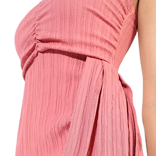 Image of PINACOLADA Women's Solid Dress for Casual Wear | Regular Sleeve | Quality Stretchable Fabric | Dress Crafted with Enhanced Stretch and Comfort Fit for Everyday Wear