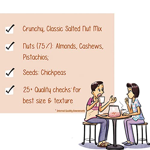 Image of Paper Boat Protein Crunch, Premium Nuts SuperMix, Healthy Trail Mix with Dry Fruits | Almonds I Cashews I Pistachio I Chickpeas | Dryfruit (Pack of 3, 100g Each)