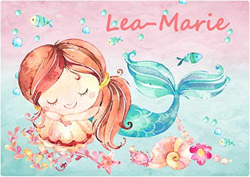 Smivyhp Schreibtischunterlage Meerjungfrau - Rutschfeste Tischauflage 60x40cm