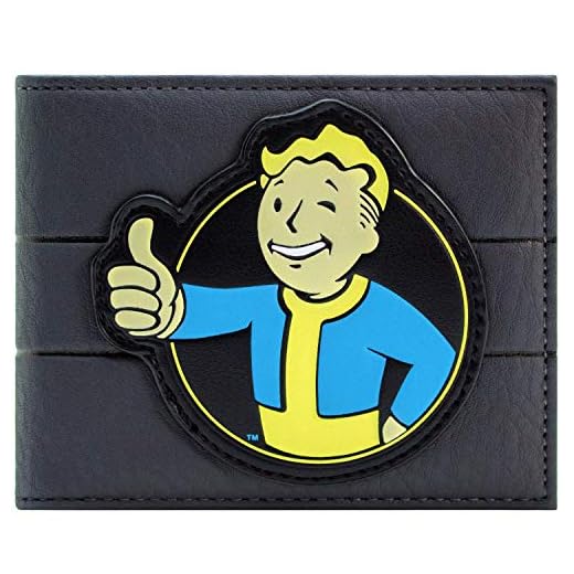 Fallout 4 Vault Boy 111 Tummen Upp Charisma Perk Portmonnä Plånbok Grå