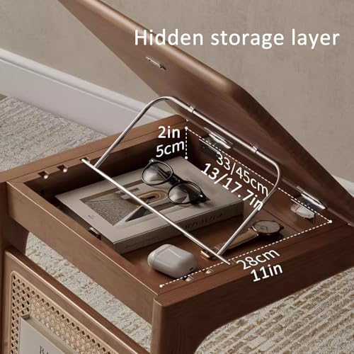 Support réversible pour aspirateur robot table d'appoint C marron 48 cm - 4