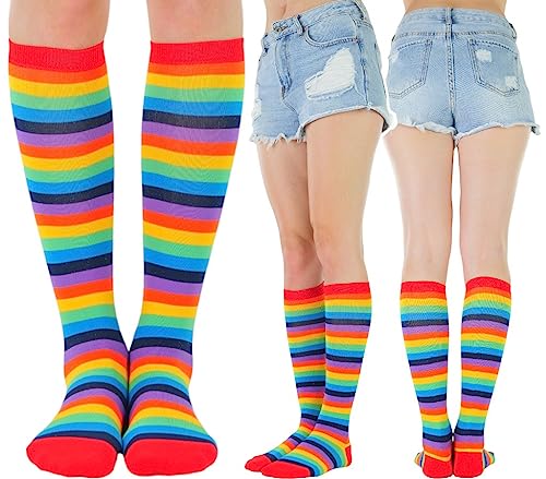 Image of ToBeInStyle Women's Colorful Patterned Design Knee High Socks