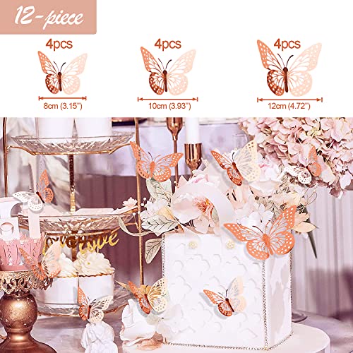 Rose Gold and Navy Blue Birthday Party Decorations for Women with Happy Birthday Banner,Curtains, Butterfly Wall,Circle Dots Garland,Tissue Pompoms,Paper Tassels Garland Birthday for Her (blue) - Image 6