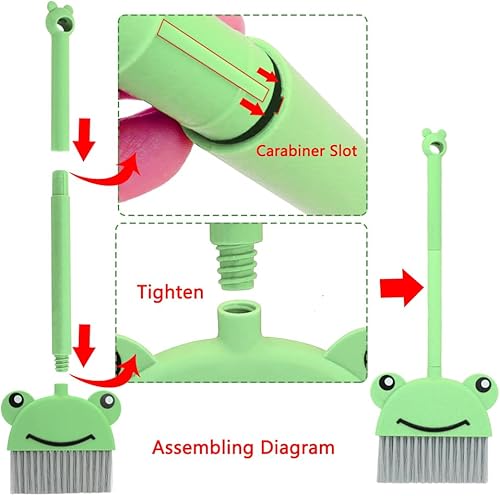 Miniatura 25 de Mini escoba con recogedor para niño I Juego de limpieza pequeño para niños, juego de simulación I juguetes de cocina para niños pequeños