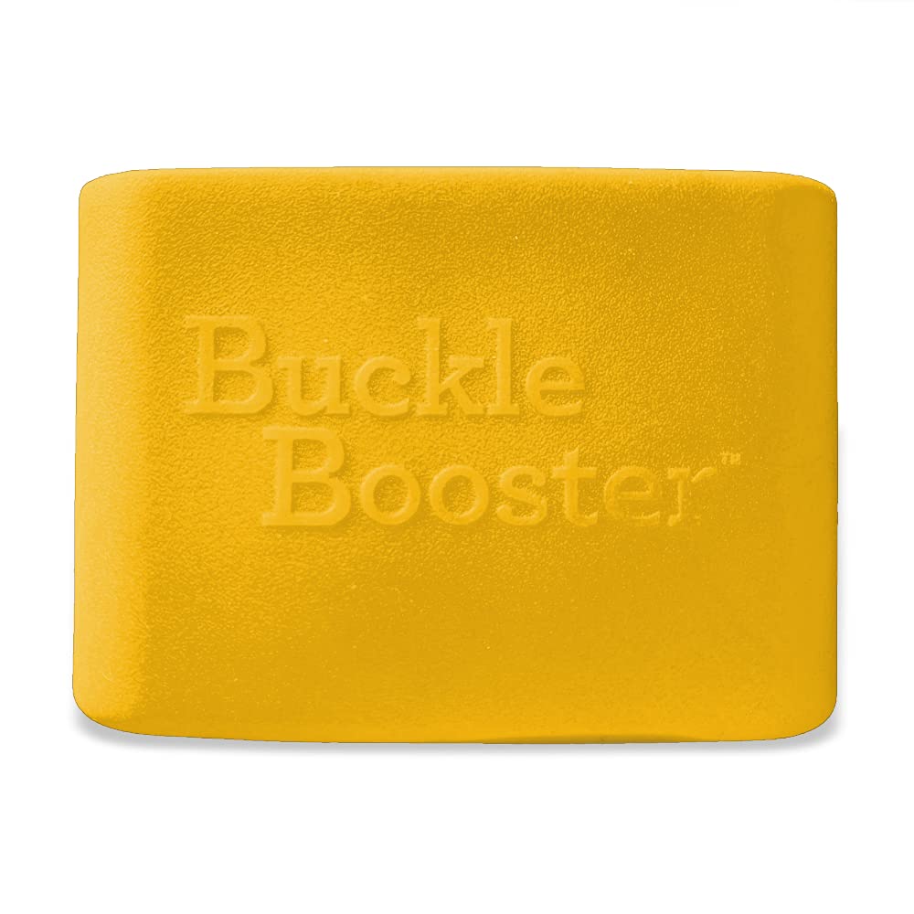 Seat Belt Buckle Booster™ żółty (bez BPA) - podnosi pas bezpieczeństwa dla łatwego dostępu - przestań łowić zakopane pasy bezpieczeństwa - sprawia, że pojemnik stoi pionowo wygięty (2)