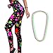 Syhood Neon Leggings Damen 80er Leggings mit Hoher Taille Yoga Laufhose mit 4 Stück Neon Halskette,Größe S Gin mit günstig Kaufen-Syhood Neon Leggings Damen 80er Leggings mit Hoher Taille Yoga Laufhose mit 4 Stück Neon Halskette,Größe S
