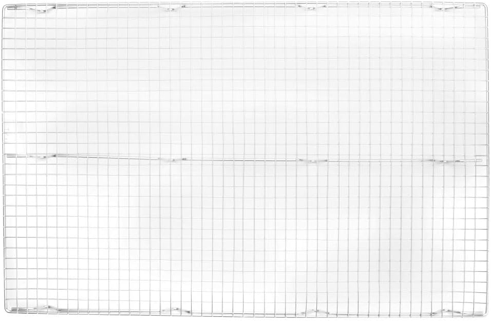 Vogue Extra Large Heavy Duty Cake Pastry Loaf Wire Cooling Tray Rack, Size: 635 x 406mm, Stainless Steel Patisserie Grid, Commercial Restaurant Bakery Café or Home Kitchen Use | J810