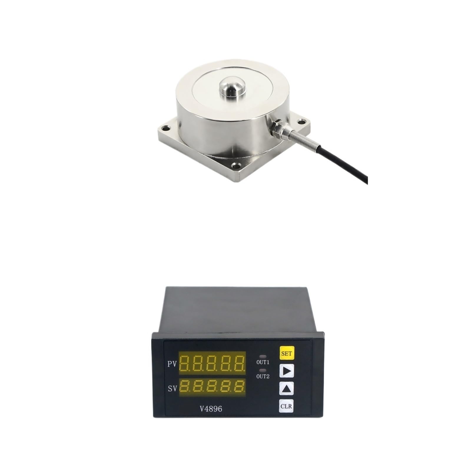 JJHQOKYNA Spokes Load Cell Sensor with Indicator Display Weighing Pressure Test Compression and Tension 200KG 5T(200KG and Indicator)