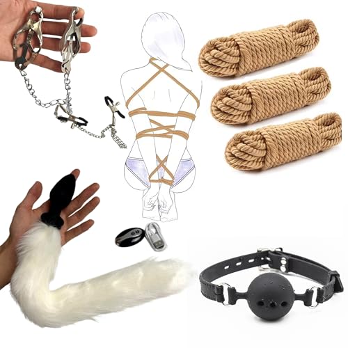 Corde bondage et plug vibrant pour surmonter la routine au lit