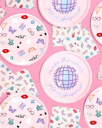 xo, Fetti Eras Party Paper Plates | 24pcs. 9" | Concert Party Tableware, Bachelorette Decorations, Birthday Dishware, Bridesmaid Supplies
