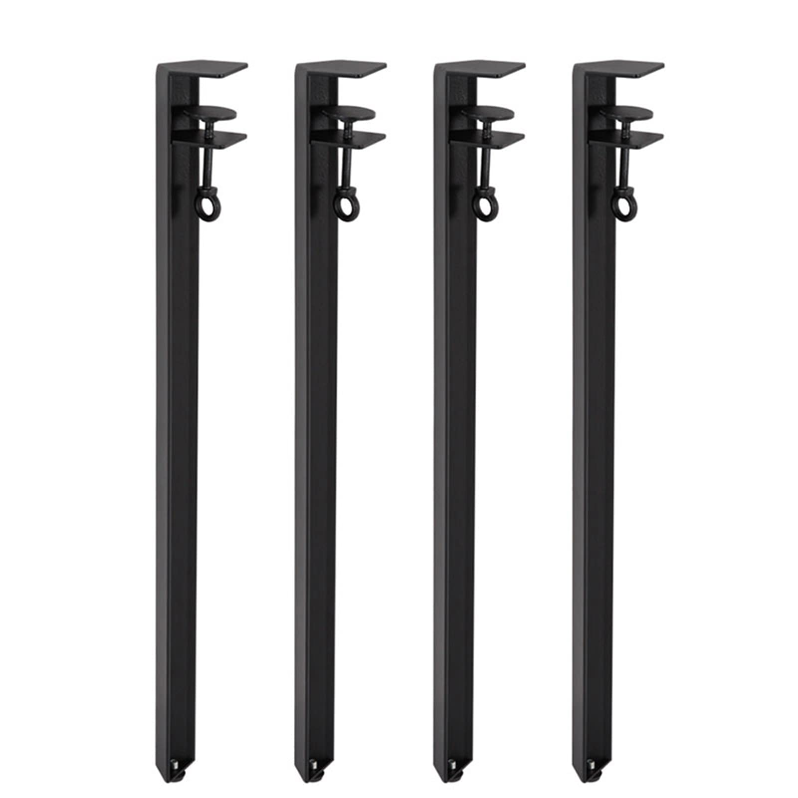 Möbelbeine, Verstellbare Tischbeine aus Metall – 4er-Set, F-förmige Esstischbeine, kein Stanzdesign(Black,75cm(30in))