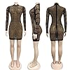 PORRCEY Hot Drilling Craft Sexy Long Sleeve Dress ... #4