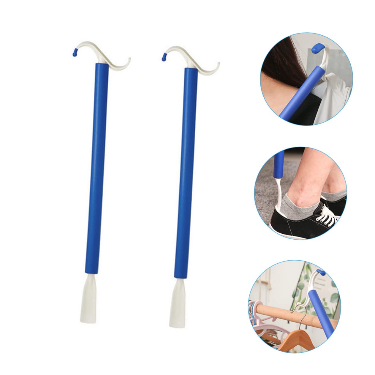 FRCOLOR 2pcs Handicapped Shoe Lifter Dressing Sticks Sock Assist Device for Elderly Sock Remover Aid Shoehorn for Seniors Socks Aid Sticks Convenient Auxiliary Shoehorn Abs