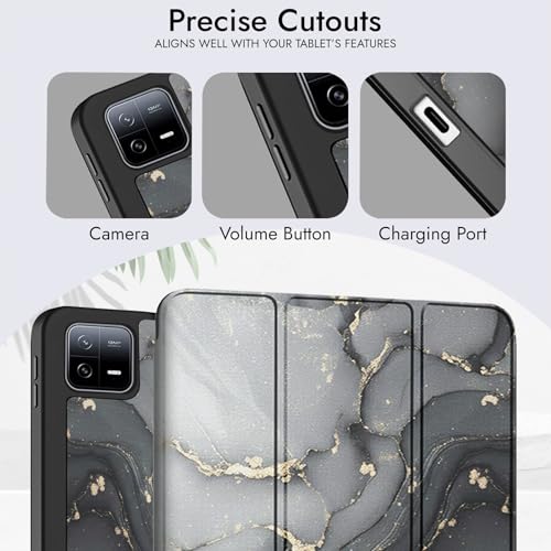 Image of Robustrion Cover for Xiaomi Mi Pad 8 /8 Pro /Xiaomi Pad 7 /7 Pro 11.2 inch Cover Case with [Pencil Holder], Trifold Flip Case Cover for Xiaomi Pad 7 /8 Cover [Auto Sleep Wake] - Ocean Black