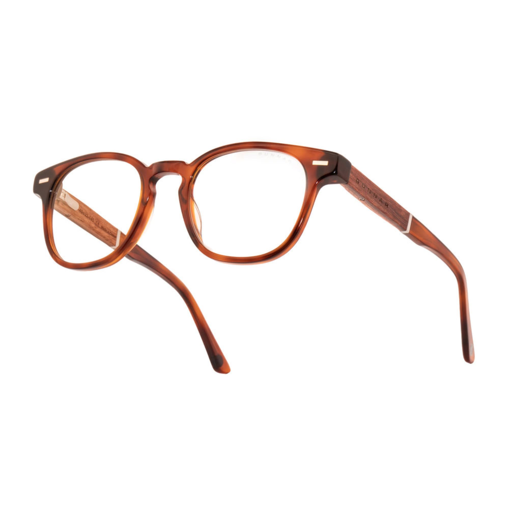 Gunnar Blaulicht-Brille - Tioga - Maroon Rosewood - Mineral Clear Pro