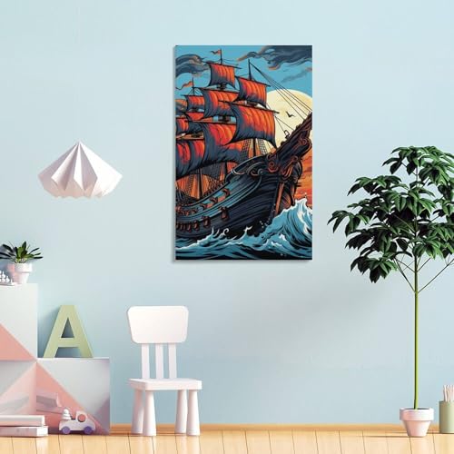 Tableau Bateau pour Murs Vides Solution Décoration Salon Chaleureuse - 4