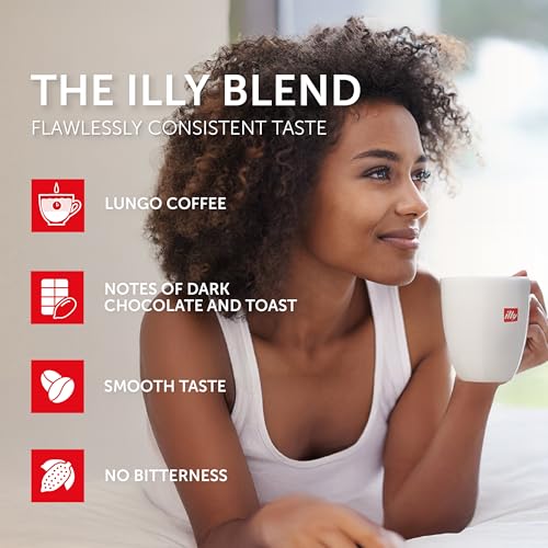 Image of illy Espresso Compatible Capsules, Coffee Pods for Nespresso Original Line Machine, Intenso Lungo Dark Roast, 100% Arabica, Premium Italian Coffee, Single Serve, 10 Count, 5 Pack | Coffee Pods for Espresso Original Line, Compatible Capsules, 100% Arabica, Premium Italian Coffee