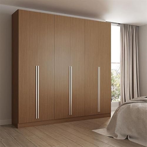 Manhattan Comfort Eldridge Modern Contemporary 4 Drawer Freestanding Bedroom Armoire, 90.5", Maple Cream #TOP1