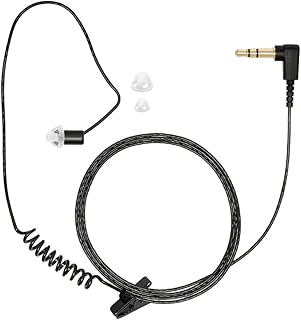 Sheepdog 3.5mm Listen Only with Acoustic Tube, Adjustable Privacy Surveillance Earpiece (Earphone, Headset), Compatible wi...
