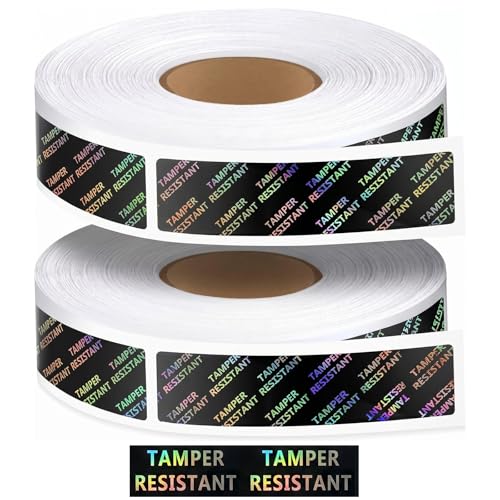 Étiquettes autocollantes métalliques inviolables 1,9x8,9 cm pour inventaire de sécurité (1000 pcs)