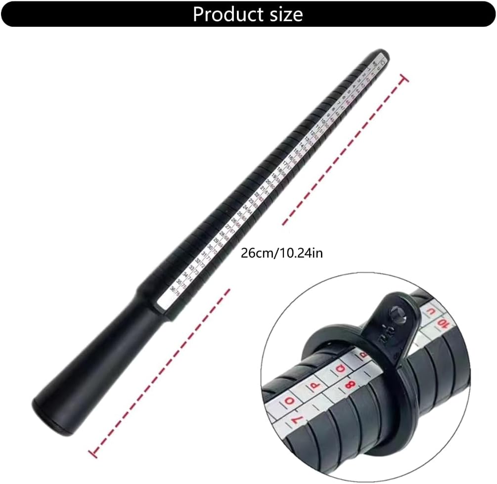 3/4/6/7Pcs Rings Sizer Measuring Tool Set Rings Guage for Rings Measurer Integrated Conical Rings Mandrel Sizer Tool